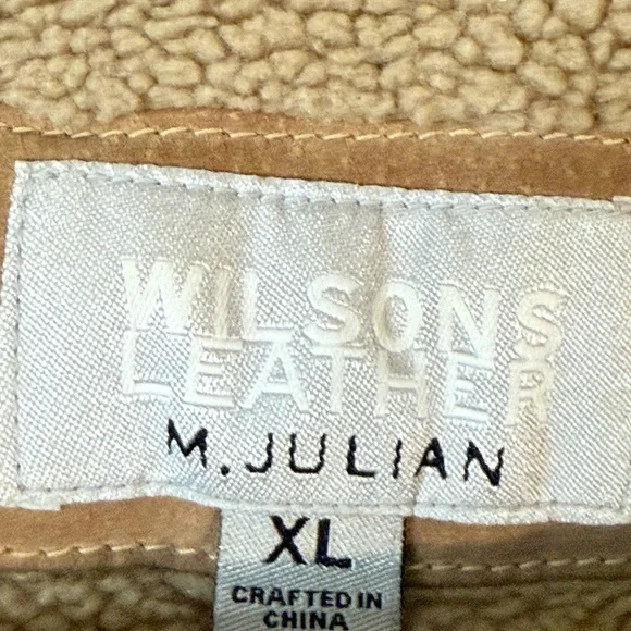 Wilsons Leather Brown Shearling Jacket - Picture 3 of 7